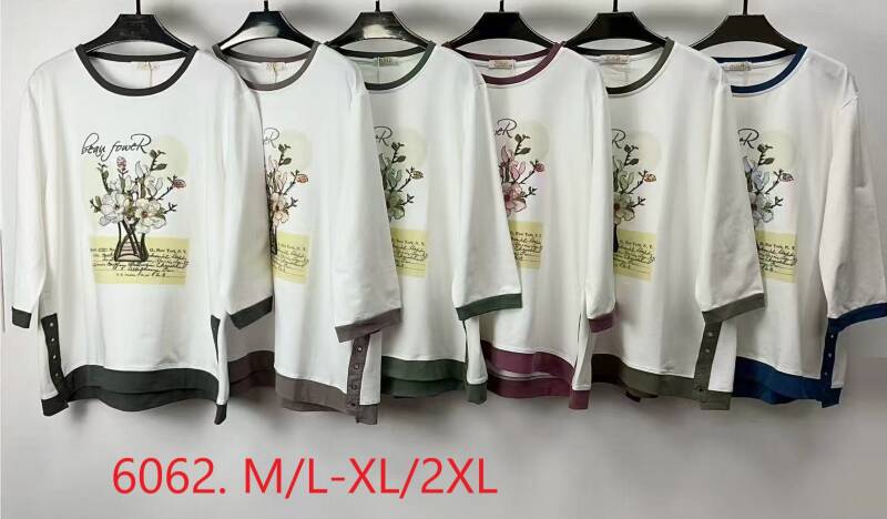Bluzki damskie Roz M/L-XL-2XL, Mix Kolor Paczka 12 szt